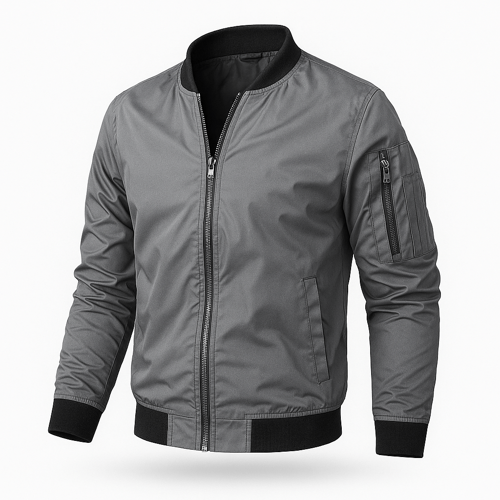 Herren Bomberjacke Leicht | Reissverschluss Jacke Freizeit