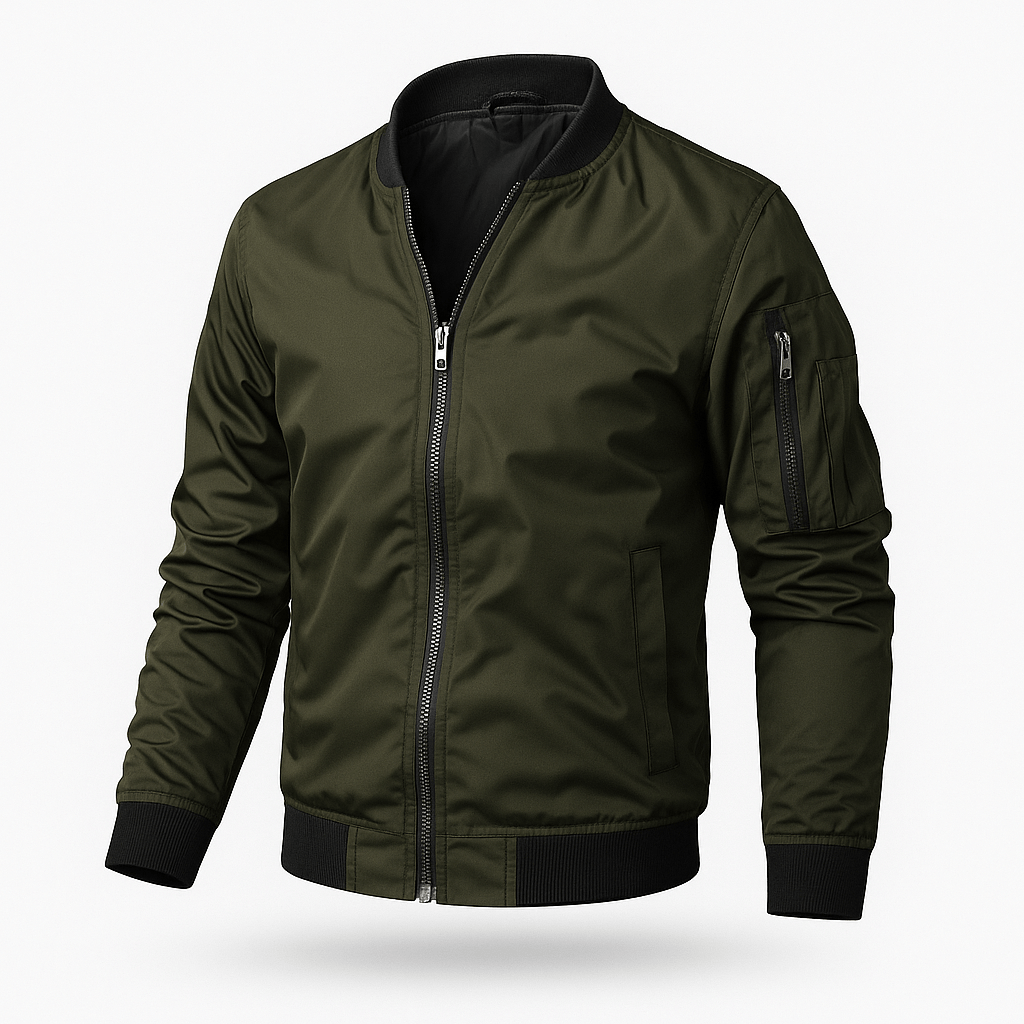 Herren Bomberjacke Leicht | Reissverschluss Jacke Freizeit