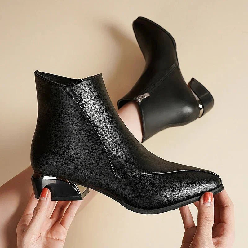 Spitzer Zehenpartie Stiefeletten für Damen