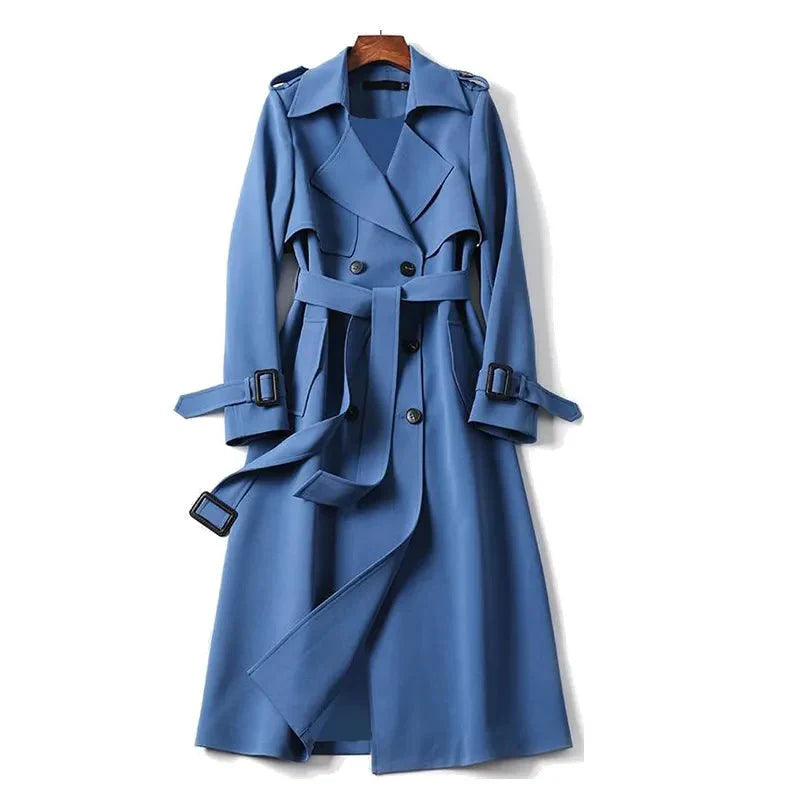 Damen Eleganter Trenchcoat | Klassisch Lang