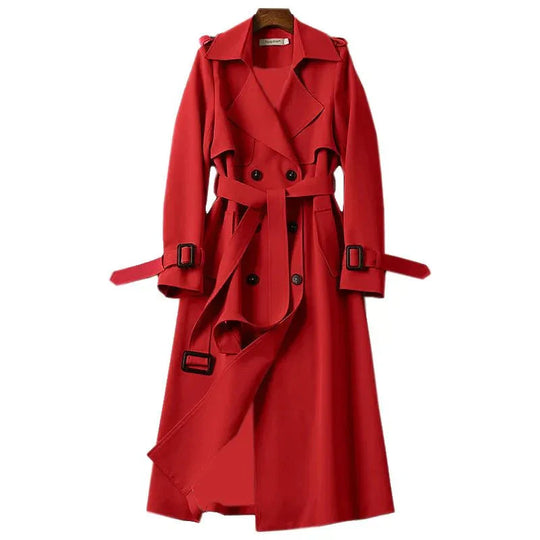 Damen Eleganter Trenchcoat | Klassisch Lang