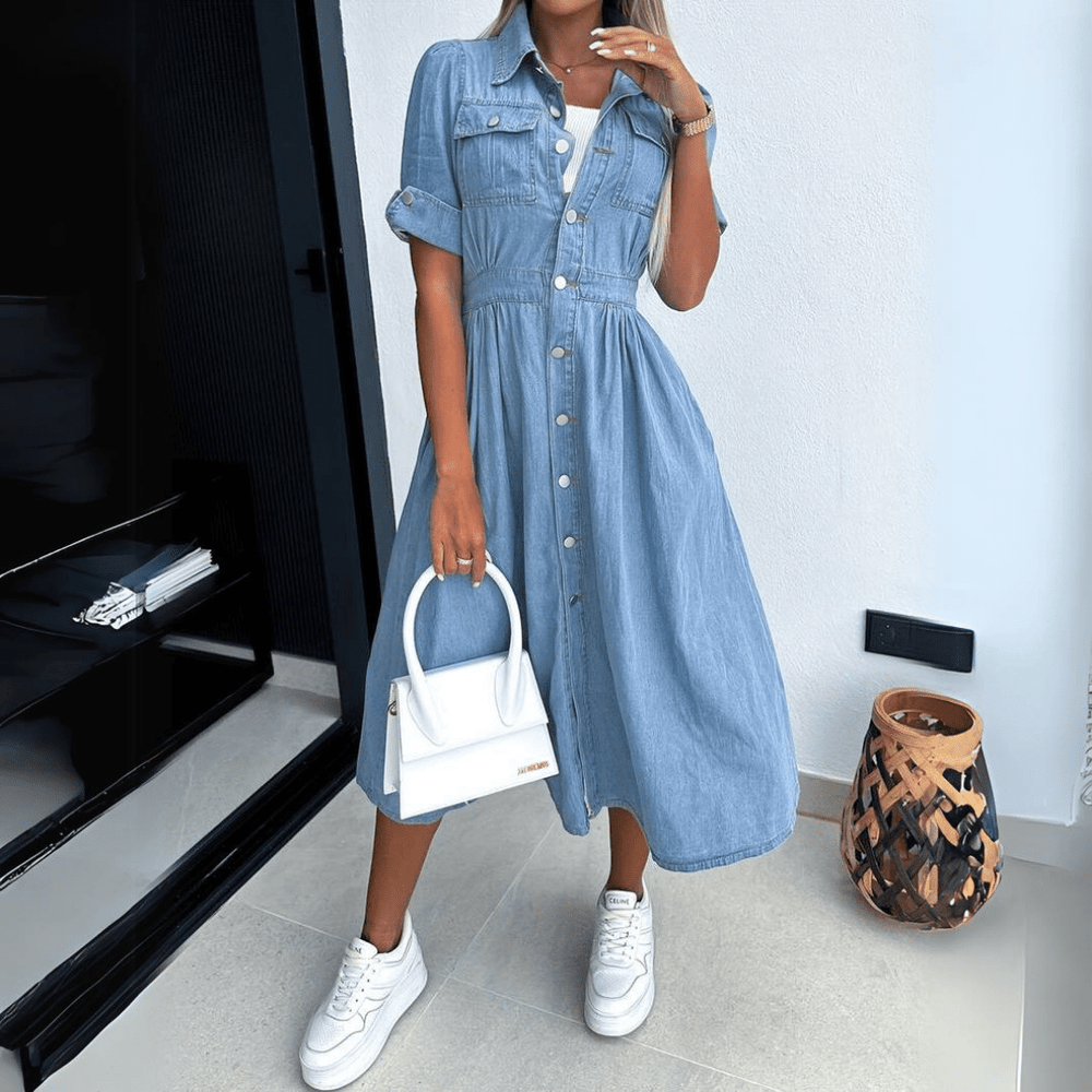 Midikleid mit Knöpfen für Damen