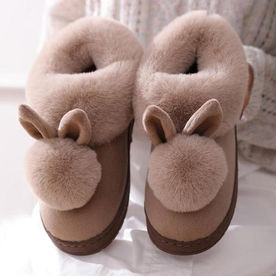 Damen Hausschuhe Hase Warm | Niedlich & Alltagstauglich