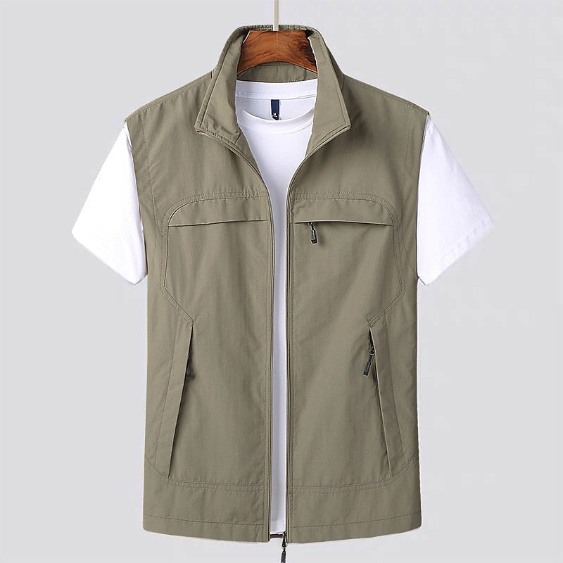 Leichte Weste Herren Für Outdoor | Herrenweste Mit Reißverschluss Und Taschen