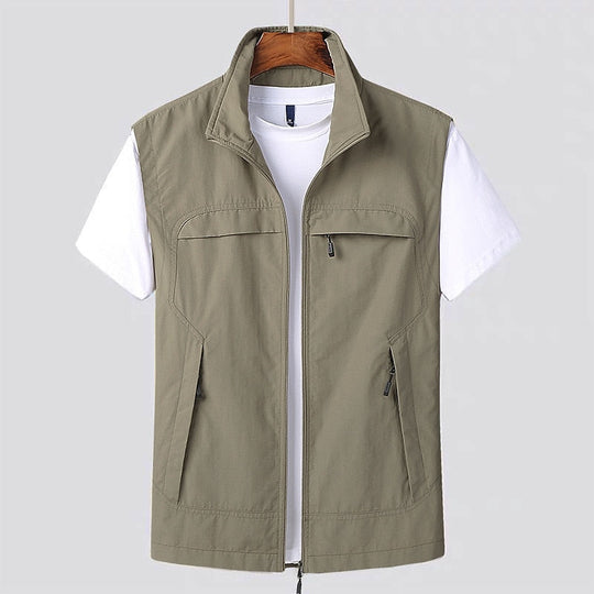 Leichte Weste Herren Für Outdoor | Herrenweste Mit Reißverschluss Und Taschen