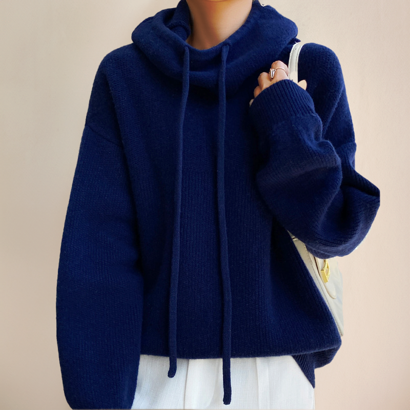 Rollkragen Pullover Mit Kordel Damen | Lässig & Gemütlich