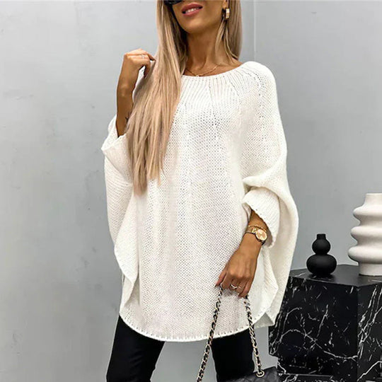Grobstrickpullover Damen | Weiter Schnitt Mit Bootsausschnitt