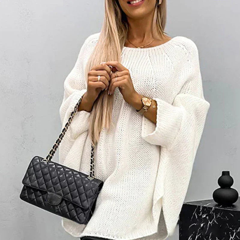 Grobstrickpullover Damen | Weiter Schnitt Mit Bootsausschnitt