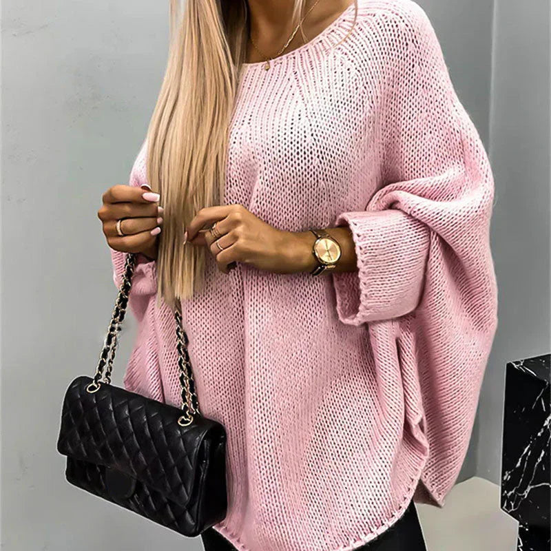 Grobstrickpullover Damen | Weiter Schnitt Mit Bootsausschnitt