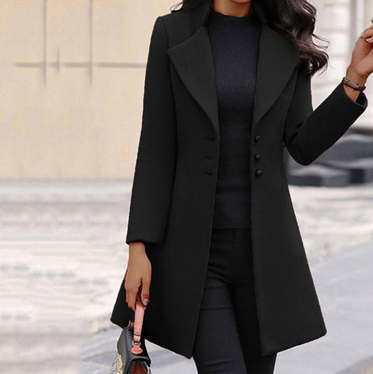 Elegant Mantel Lang Trenchcoat Damen | Klassischer Schnitt