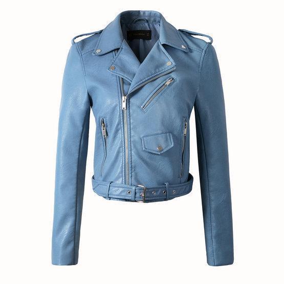 Bikerjacke Damen | Kurzer Schnitt mit Reißverschluss für die Übergangszeit
