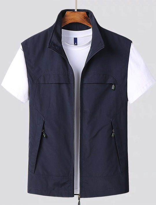 Leichte Weste Herren Für Outdoor | Herrenweste Mit Reißverschluss Und Taschen