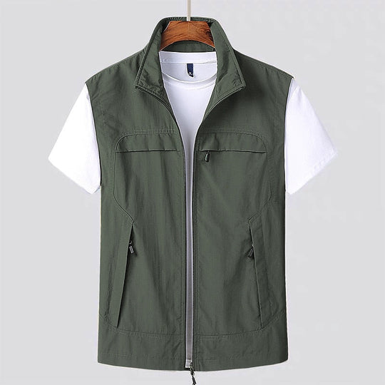 Leichte Weste Herren Für Outdoor | Herrenweste Mit Reißverschluss Und Taschen
